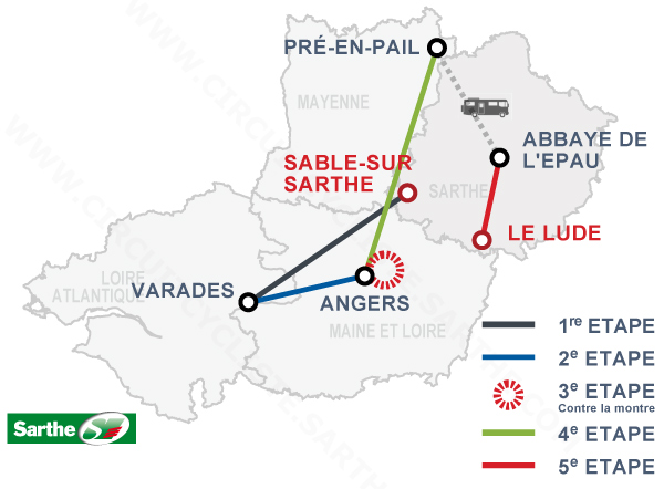 2015 Circuit de la Sarthe map